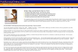 Free Internet Paid Surveys; Paid Surveys Online